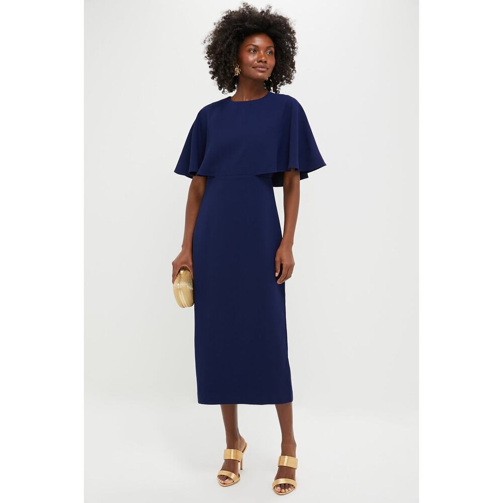 POMANDER PLACE Navy Cape Leah Dress Size 6 NWT Retail $168 Tuckernuck
